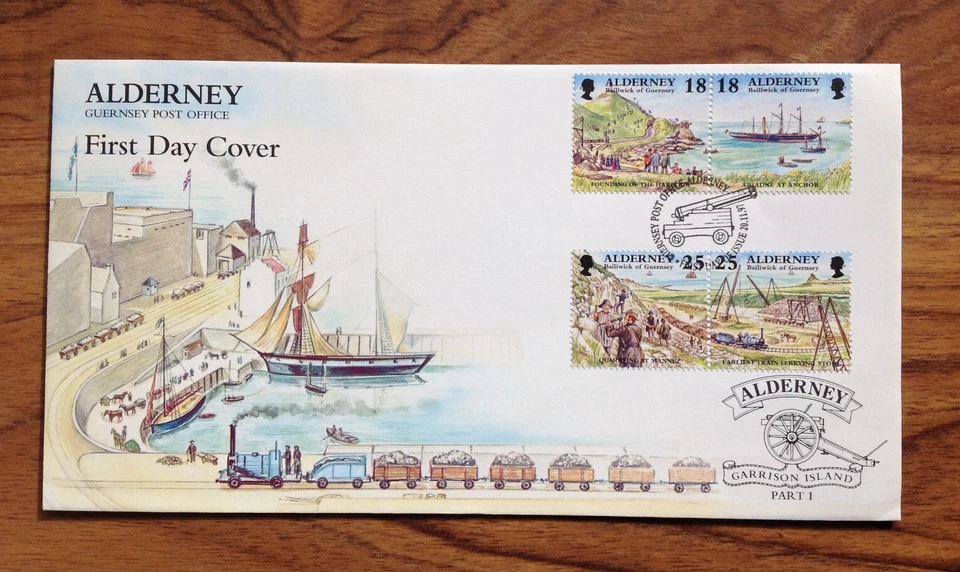 GB - ALDERNEY 1997  Garrison Island  a  First Day Cover Unaddressed. Free UK P&P - Image 1 of 3