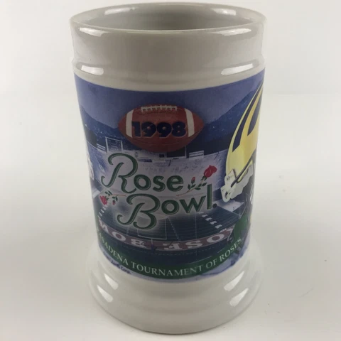 Vintage 1998 Rose Bowl CollectibleCoffee Mug Cup. Cougs Wolverines Cover