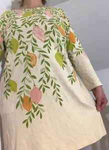 💚Wow! GUDRUN SJOEDEN Zitrus Kleid Tunika Baumwolle Lyocell Taschen L XL 44 46+ - Bild 1 von 19