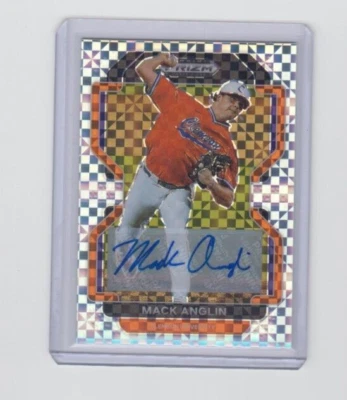 2022 Panini Prizm Draft Picks Mack Anglin Power Plaid Prizm Auto #ed 15/17 - Image 1 of 2