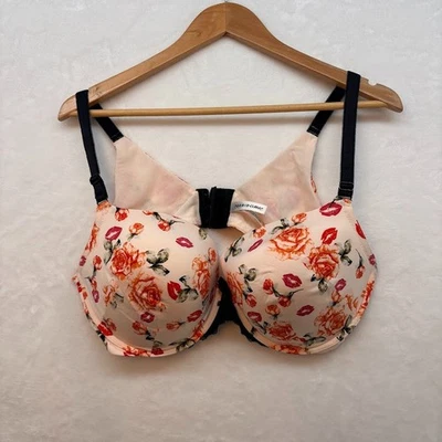 Torrid женский размер 40D розовый цветочный бюстгальтер на косточках футболка бюстгальтер лифтинг - Изображение 1 из 4