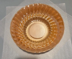 Vintage Fire King Anchor Hocking Peach Luster Swirl 8 1/2” Glass Serving Bowl - Picture 1 of 3