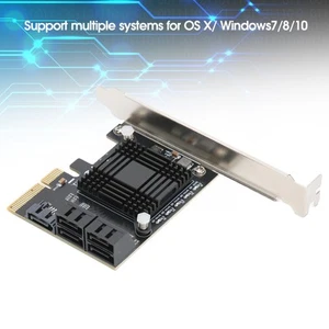 Expansion Card Pcie To 5 Ports Sata3.0 Module Converter Board Jmb585 Chip AM - Afbeelding 1 van 18