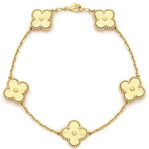 Van Cleef & Arpels Vintage Alhambra Guilloche Bracelet K18YG P0037360 - Picture 1 of 9