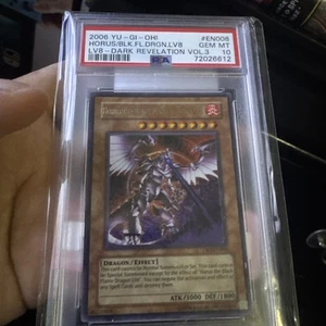 Yugioh Horus The Black Flame Dragon LV8 DR3-EN008 PSA 10 Ultra Rare - Picture 1 of 2