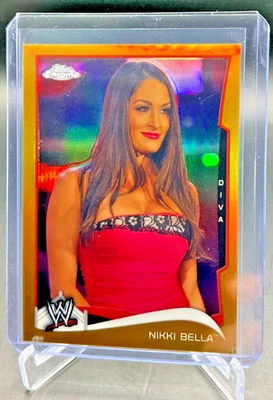 2014 Topps Chrome WWE Wrestling NIKKI BELLA Gold Refractor 14/50 #35 - Image 1 of 2