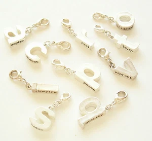 John Wind Charm for Bracelet Silver Inspired Initial Bracelet Jewelry New - Picture 1 of 1