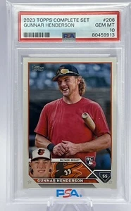 Gunnar Henderson RC - 2023 Topps Complete Set SP #206 PSA 10 Baltimore Orioles - Picture 1 of 3