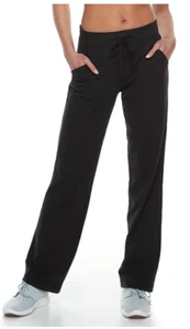 Tek Gear Athletic Pants Women PXXLS Petite Short Straight Leg Pockets Black - Picture 1 of 14