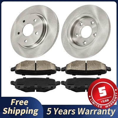 Rear Brake Disc Rotors Ceramic Brake Pads For Chrysler Town & Country 2008-2012 — 第 1/4 张图片