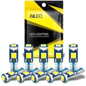 AILEO 10pcs High Bright T5 W1.2W W3W LED  Air conditioner button light WHITE HH - Picture 1 of 4
