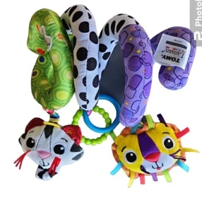 TOMY LAMAZE Activity Spiral, Multicolored LC27142 Baby Rattle Crinkly Car Seat - Picture 1 of 4