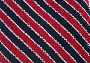 Silk Tie Men’s 57” John Ashford 3-1/4” Red/Black Diagonal Jacquard Organzine USA - Picture 1 of 7