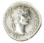 Quadriga triomphal Tibère rare AR denarius Empire romain 15-16 après JC nouvelle frappe