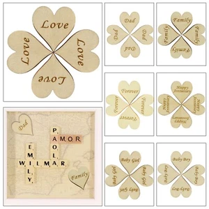 Wooden MDF Shapes Hearts Craft Christmas Wedding Birthday Embellishments Decor - Picture 1 of 43