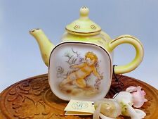 Vintage Porcelain Art Miniature Teapot Cherub Angel Design