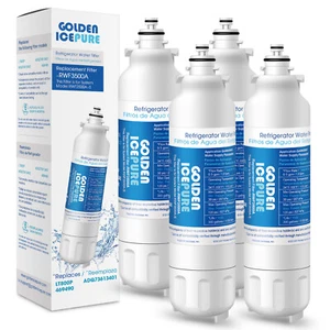 Confezione da 4 filtri acqua adatti per LG LSXS26366S LSXS26326S LT800P ADQ73613401 oro - Foto 1 di 10