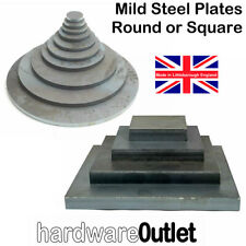 Steel Sheet Mild STEEL SQUARE or ROUND Discs Plate Sheet Metal Laser Cut UK made