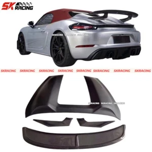 For Porsche 718 982 981 Boxster Cayman 13-24 Half Carbon Fiber Rear Spoiler Wing - Picture 1 of 21