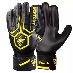 Goalie Gloves Goalkeeper Gloves with Finger Protection Soccer Gloves Breathab... - Picture 1 of 6