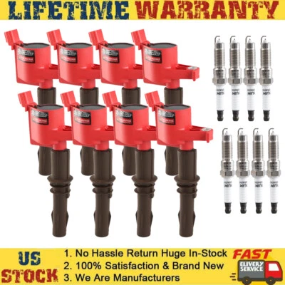 8X Ignition Coil DG521 & Spark Plug For 2008 2009 2010 Ford F150 F-250 4.6L 5.4L - Image 1 of 4