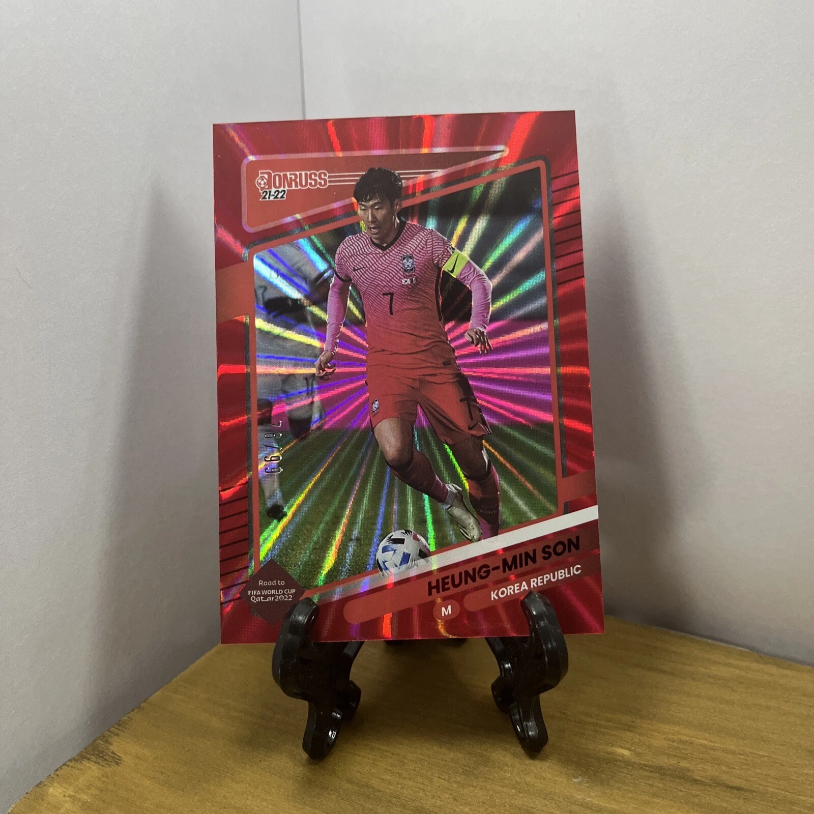 2021-22 Heung Min Son Red Laser /99 Donruss RTQ Korea Rep. Tottenham