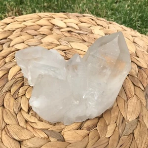 Natural White Clear Crystal Quartz Cluster Mineral From Brazil Rock 672g - Picture 1 of 7