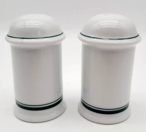 Christianshavn Green By Dansk White with Green Bands Salt & Pepper Shakers - Picture 1 of 12