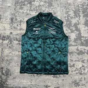 Aston Martin Cognizant Jacket Mens Vest Quilted Gilet Full ZIp Green NEW XL - Picture 1 of 10