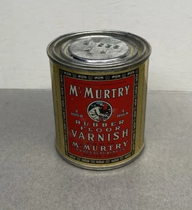 Vintage McMurtry Rubber Floor Varnish Tin Can ~ Denver Colorado - Picture 1 of 9