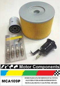 PLUGS & FILTER KIT for HILUX RZN149 RZN154 RZN169 RZN174 3RZ 2.7L >2005 - Picture 1 of 3