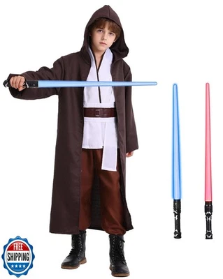 Disfraz Jedi para niños Disfraces de Halloween Niños Disfraz de estrella Espacio Juegos con disfraces Conjunto C Foto 1 de 4