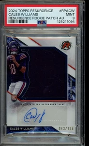 2024 Topps Resurgence Caleb Williams White Surge RPA/125 #RPA-CW PSA 9 - Imagen 1 de 2