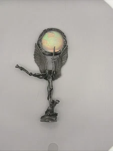 Gallo Pewter Fantasy Hologram Planet Earth Guardian Angel Sword Art Figurine RPG - Picture 1 of 17
