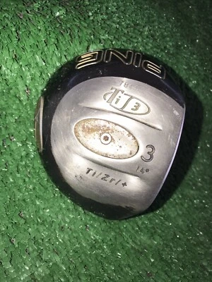 Vintage PING Ti 3 Ti Zr + 3 Metal Wood 3 Fairway 14 Degree Head Only - Image 1 of 4