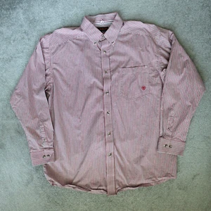 Ariat Shirt Men's XL Red Check Plaid Pro Series Long Sleeve Button Up Vented - Picture 1 of 10
