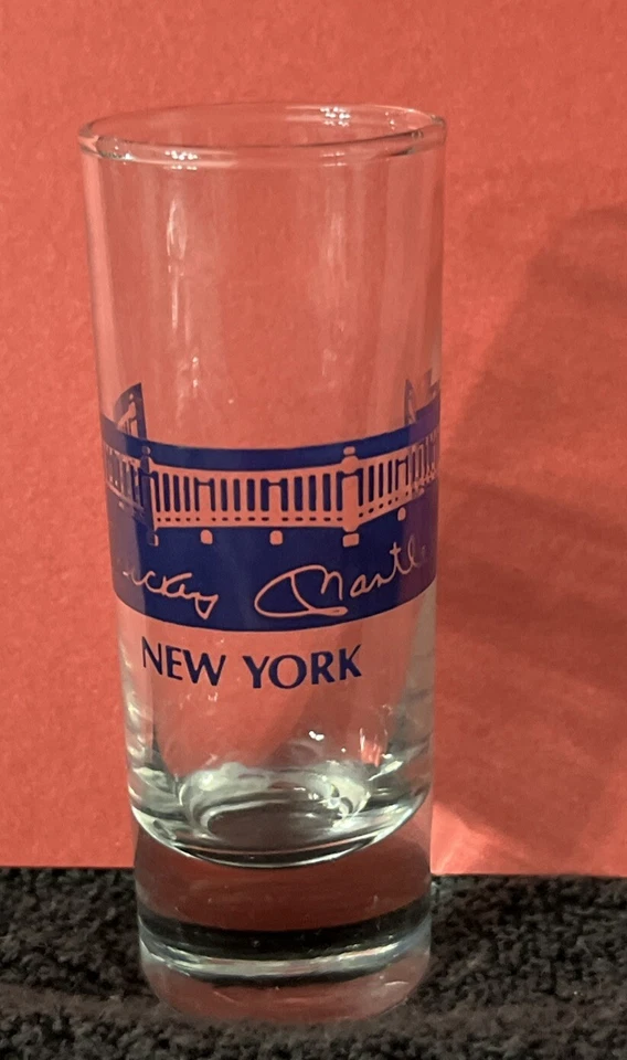 VINTAGE MICKEY MANTLE Restaurant Shooter Shot Glass NYC New Unused - Image 1 of 1