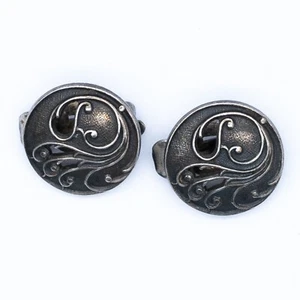 Pendientes de clip vintage de plata esterlina estilo orcada Ola Gorie Ortak - Imagen 1 de 10