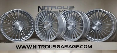 22 SILVER STAGGERED CONCAVE RF22 WHEELS BMW 6 SERIES 640 645 650 M6 2003-2019 - Image 1 of 4