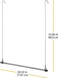 Whitmor 6021-378 Double Hang Closet Rod, Steel, Chrome - Picture 1 of 3