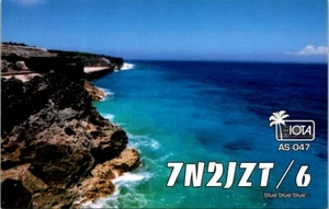 HAM RADIO CQ QSL QSO CARD 7N2JZT/6 KITA DAITO ISLAND 53RD ALL ASIAN DX CONTEST - Picture 1 of 2