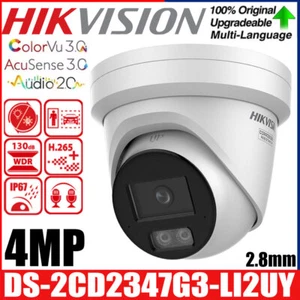 Hikvision 4MP DS-2CD2347G3-LI2UY Smart Hybrid Light ColorVu 3.0 IP POE Kamera - Picture 1 of 13