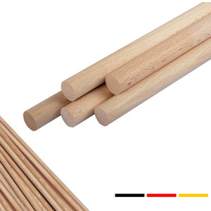 35 mm Rundstab Buche glatt 100 cm -  1 Stück