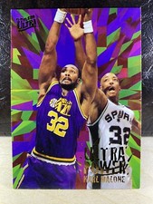 1995-96 Ultra Power Karl Malone #5 Of 10 Utah Jazz (with Sean Elliot) NM