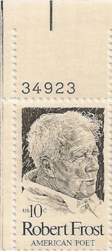 US 1526 Robert Frost 10c plate single UL 34923 MNH 1974 - Image 1 of 1