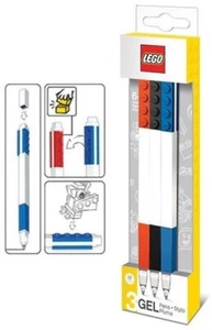 03 Penne Gel LEGO, rossa/nera/blu, Limited edition, Gel Pen, M 0,7mm - Imagen 1 de 3