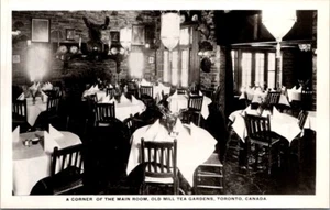HABITACIÓN PRINCIPAL vista interior ANTIGUO MOLINO JARDINES DE TÉ Restaurante TORONTO Canadá Postal - Imagen 1 de 2