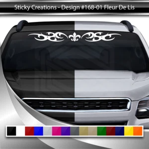 168-01 FLEUR DE LIS Decal Sticker Windshield Window Vinyl Graphic Banner Car SUV - Picture 1 of 4
