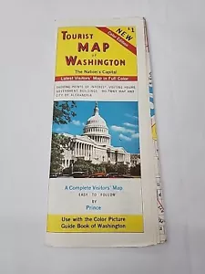 Vintage Color Edition Washington DC City Street Travel Road Map-B36 - Picture 1 of 6