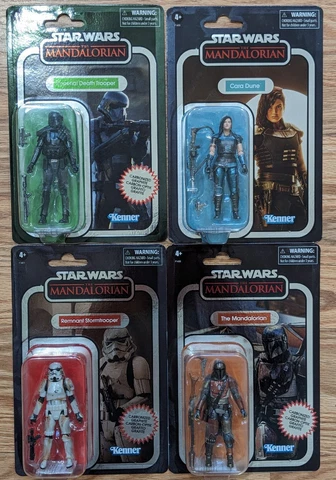 Star Wars The Vintage Collection Mandalorian wave 1 lot Cara Dune Stormtrooper + Cover